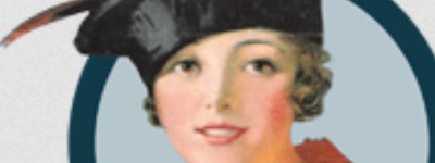 Illustration of young woman wearing hat