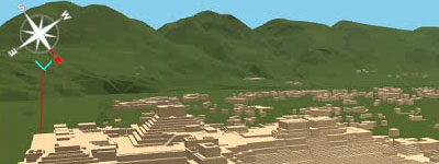 3D rendering of Mayan architecture
