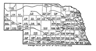 Map of Nebraska counties
