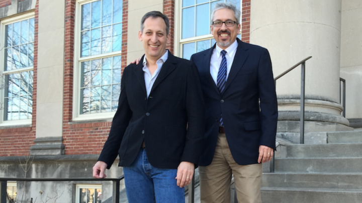 Photo of Matthew Jockers and Aaron Dominguez.