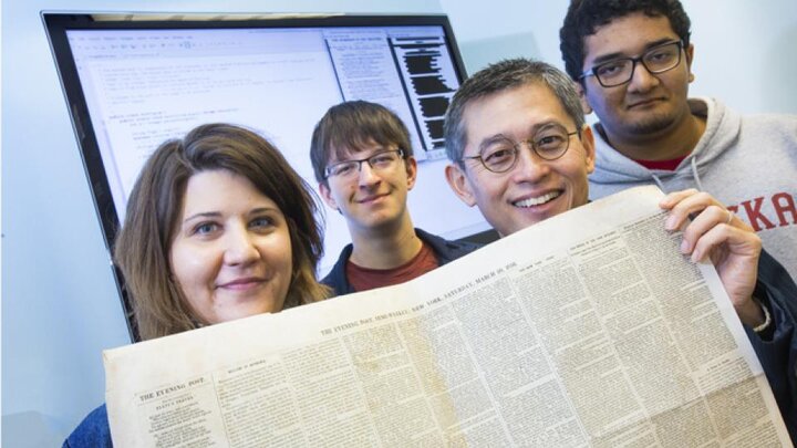 Photo of project team, Liz Lorang, Spencer Kulwicki, Leen-Kiat Soh, and Maanas Varma Datla.