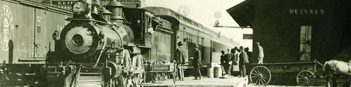 Old photo of historic train.